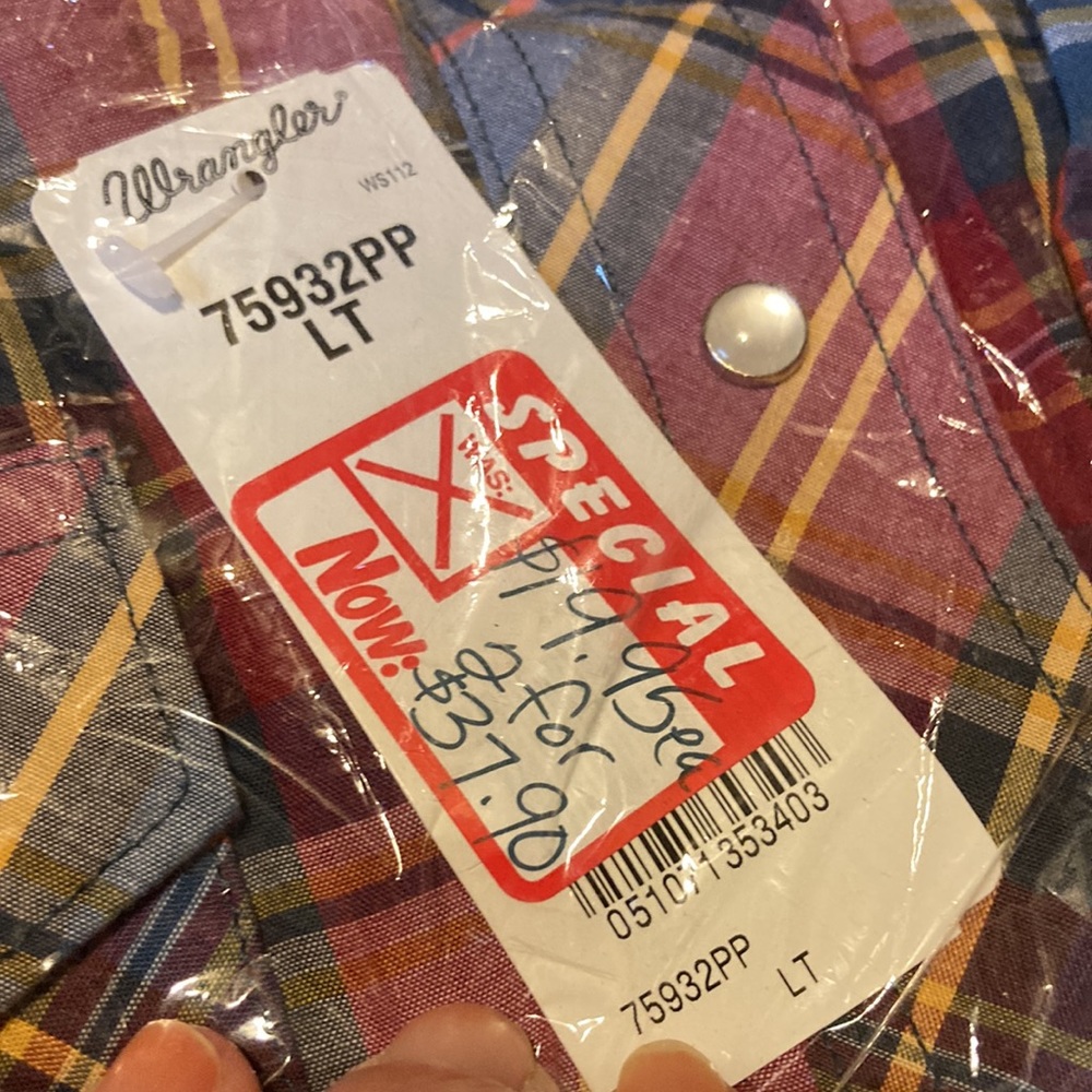 NWT 3 wrangler Pearl snap western shirts size from L 16-34 to L tall - Picture 4 of 12